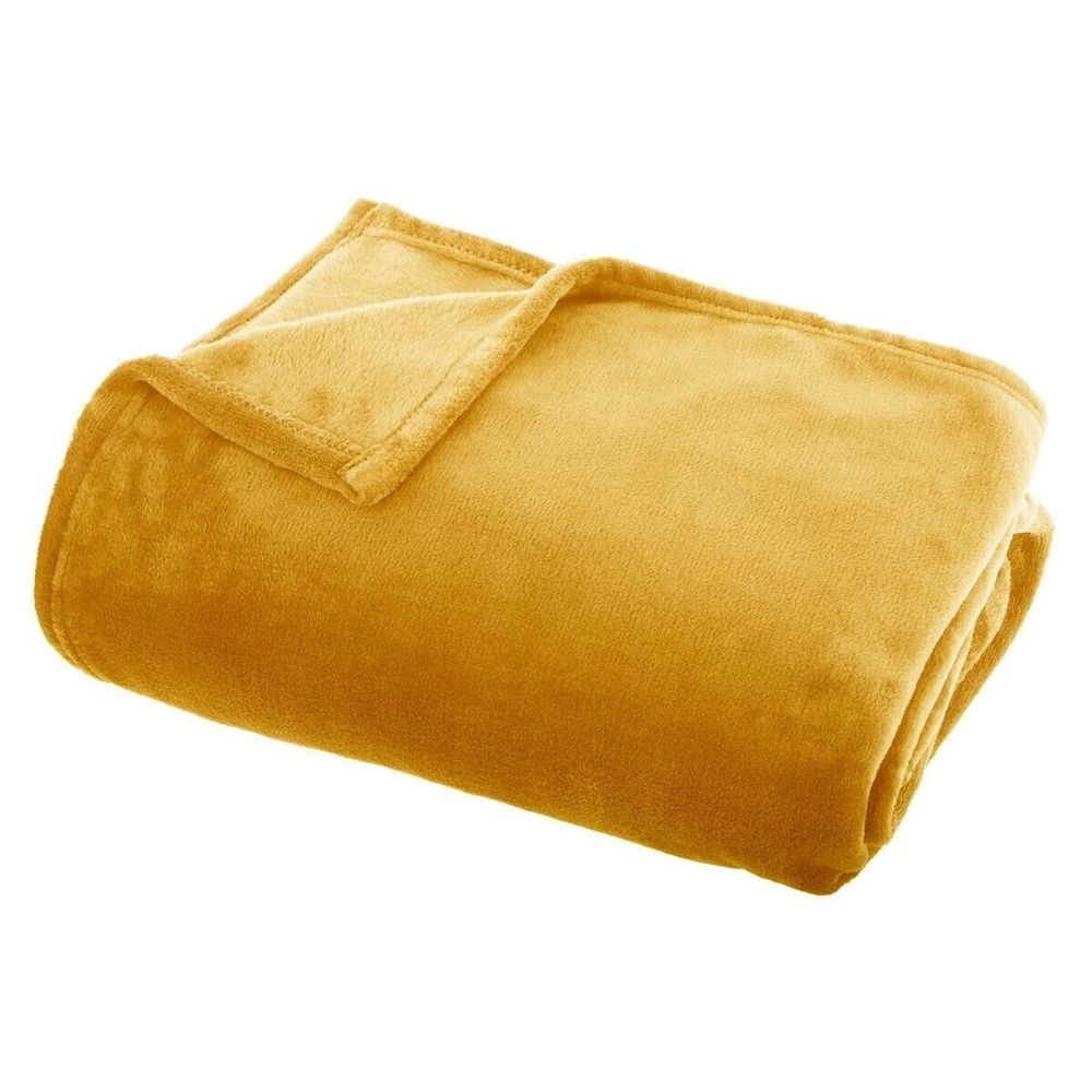 ATMOSPHERA deka flanel - oker - 125x150 cm slika 1