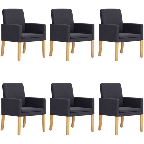 Blagovaonske stolice od tkanine 6 kom tamnosive slika 26