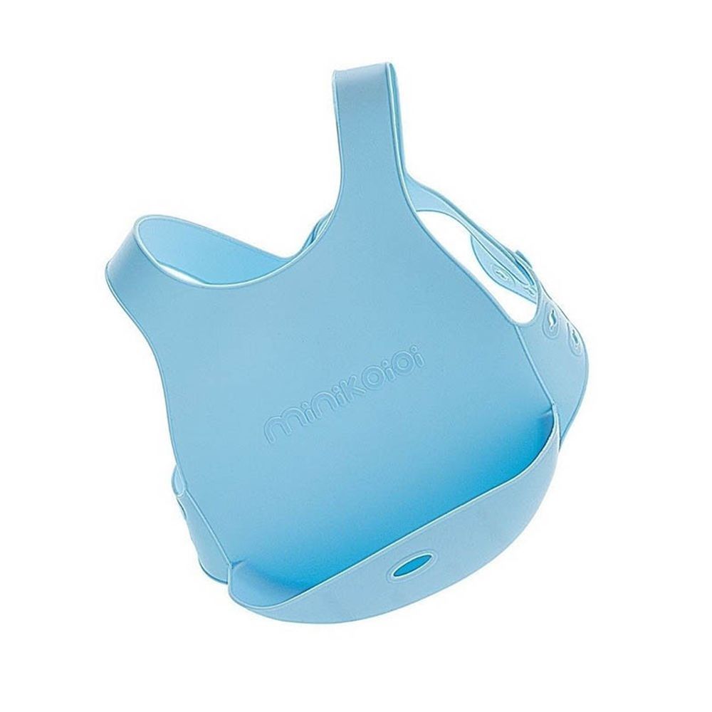 Minikoioi Silikonski siperak Flexi Bib, Plavi slika 1