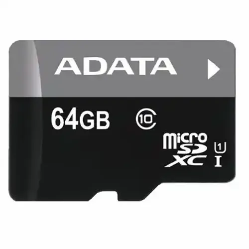 Micro SD Card 64GB AData + SD adapter AUSDX64GUICL10A1-RA1/ class 10 slika 1