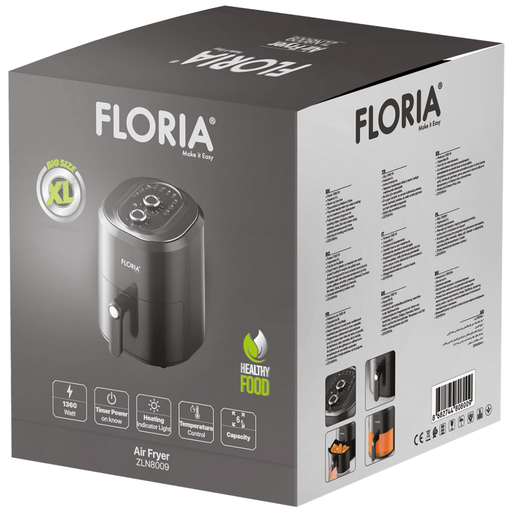 Floria Friteza na vrući zrak, 1360 W, zapremina posude 6 lit. - ZLN8009 slika 2