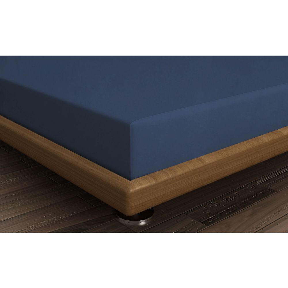 Ranforce Super King Fitted Sheet - Tamnoplava slika 2