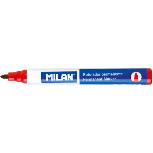 Marker permanentni MILAN 4mm okrugli vrh crveni, pakiranje 12/1 slika 1