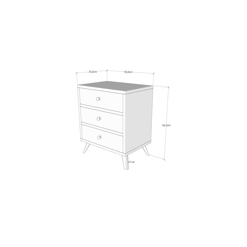Liza White Walnut Komoda slika 5
