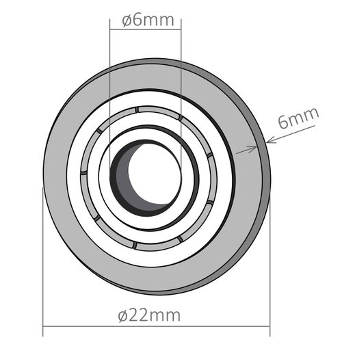 Nožići za mašinu za sečenje pločica Ø22xØ6x6mm slika 5