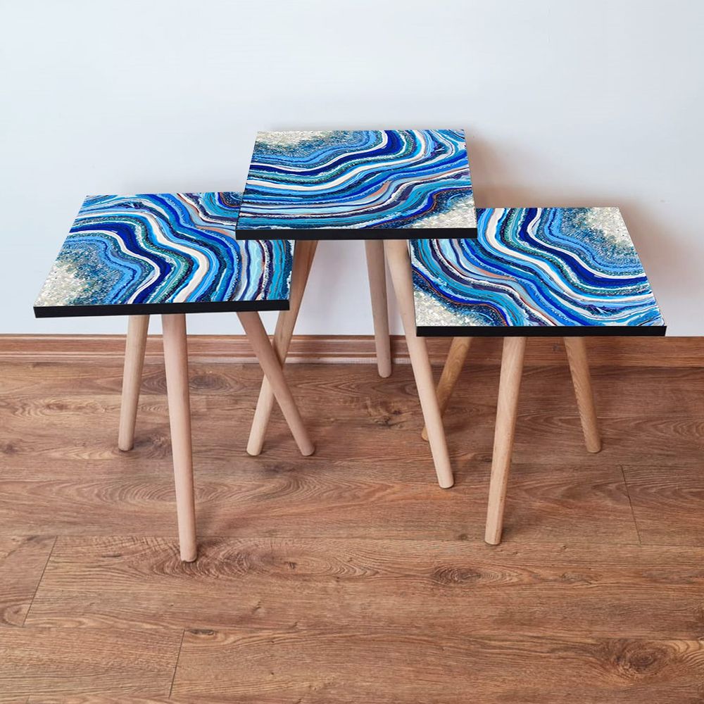 Nesting Table 3Shp290 - Set od 3 Stola u Različitim Bojama slika 1