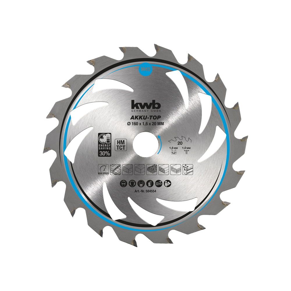 KWB rezni list 190x30 mm, drvo pvc slika 1