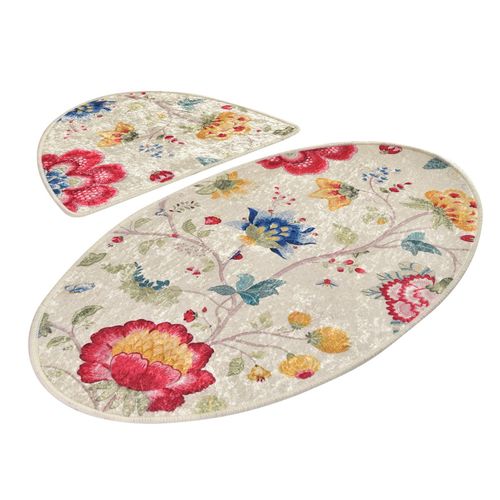 Arya Oval Multicolor Bathmat Set (2 Pieces) slika 2