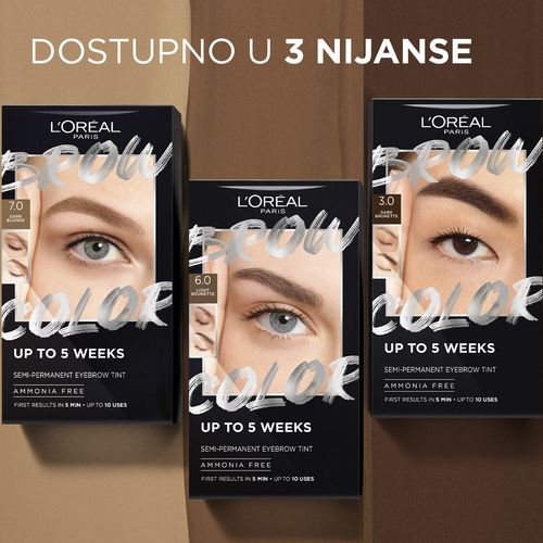 L'Oreal Paris Brow Color polutrajna boja za obrve 7.0 Dark Blonde​ slika 10