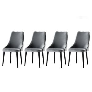 Seyhan - Grey - 3 Grey Chair Set (4 Pieces)