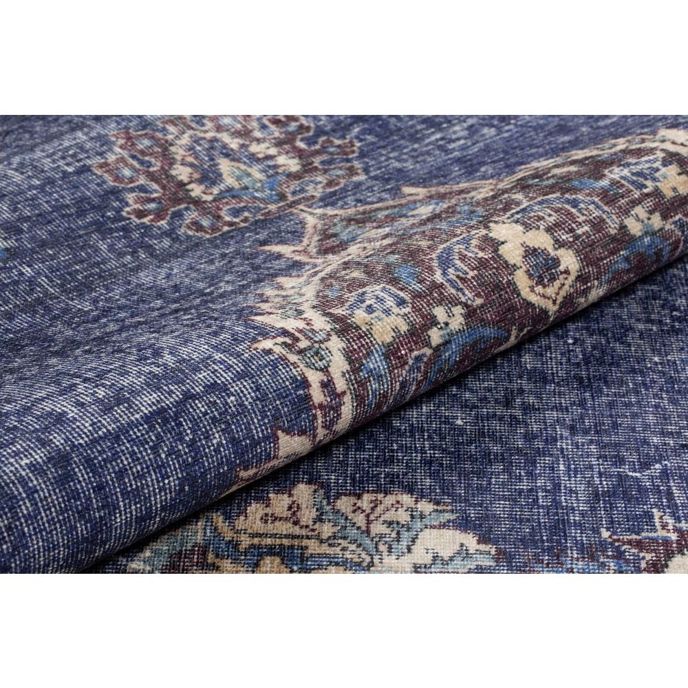 Tamnoplavi Višebojni Tepih 'Blues Chenille' - AL 249 (140 x 190 cm) slika 6