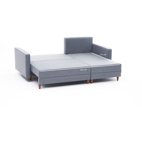 Atelier Del Sofa Kutna garnitura na razvlačenje, Plava, Aydam Right - Blue slika 8