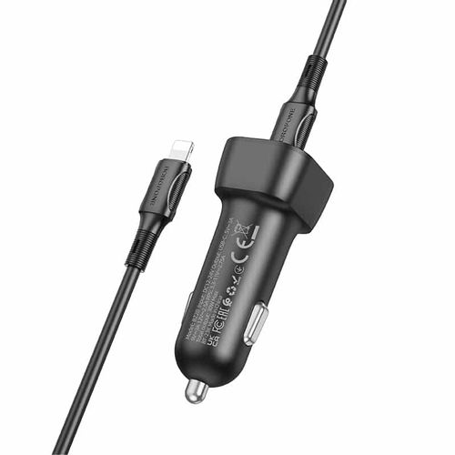 BOROFONE AUTO PUNJAČ BZ28 TROPHIE - TYPE-C - PD 30W 3A SA TYPE-C NA LIGHTNING KABEL CRNI slika 5