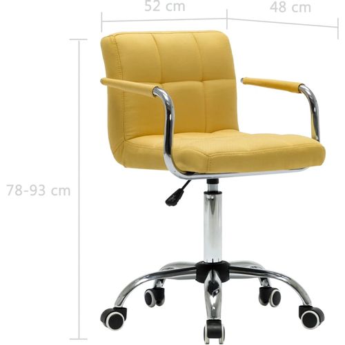 Okretne blagovaonske stolice od tkanine 6 kom žute slika 34