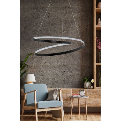 Whirpool - Black, Yellow Light Black Chandelier slika 2