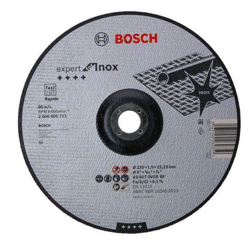 Bosch  rezna ploča ispupčena Expert for Inox - Rapido 2608600711, AS 46 T INOX BF, 230 mm, 1,9 mm slika 1