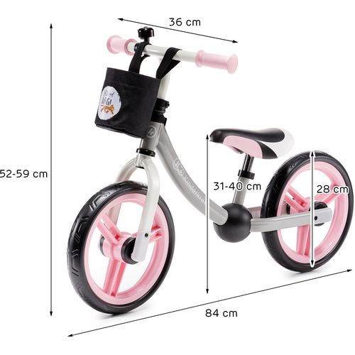 EOL Kinderkraft dječji balansirajući bicikl bez pedala 2WAY NEXT - Light Roza slika 6