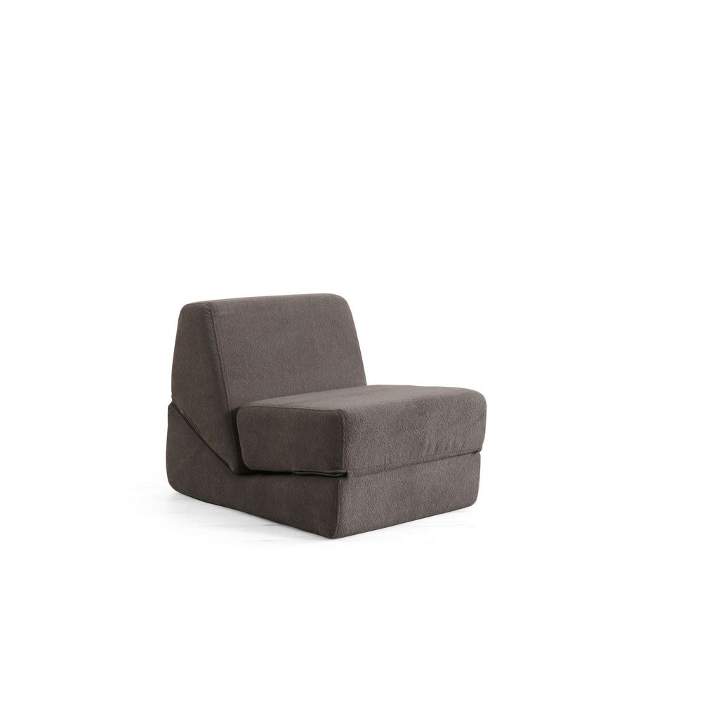 Sofa na razvlačenje Origami - 1 sjedalo u toploj sivoj boji slika 2