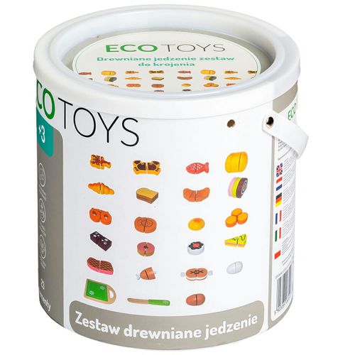 Ecotoys Drvena hrana za rezanje set od 23 elemenata slika 11