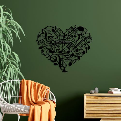 Wallity Metalna zidna dekoracija, Musical Heart slika 3