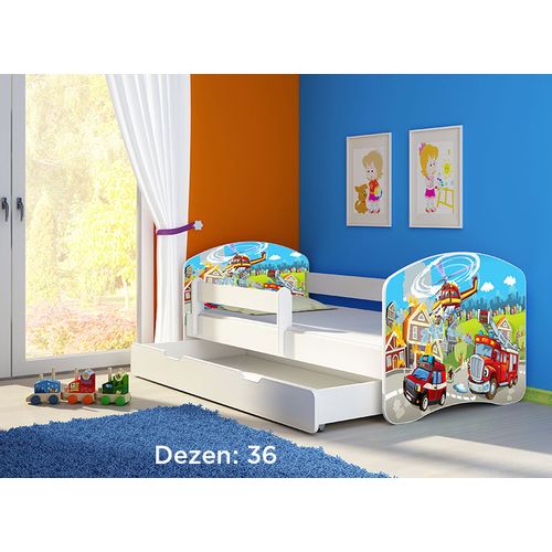 Deciji krevet ACMA II 160x80 F + dusek 6 cm WHITE36 slika 1