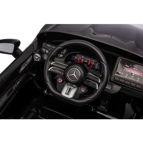 Licencirani auto na akumulator Mercedes AMG SL63  - crni/lakirani slika 6