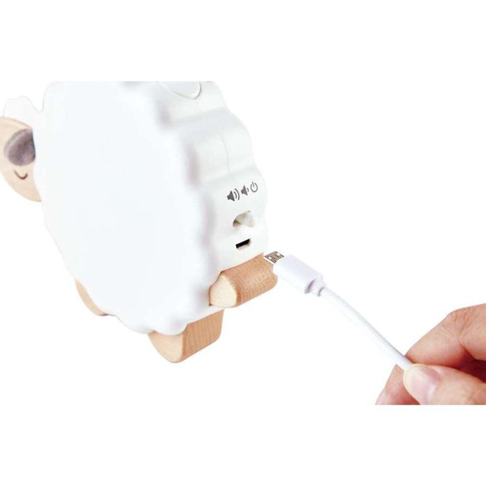 Hape Drveno noćno svjetlo sa uspavankama Sleepy Sheepy slika 3