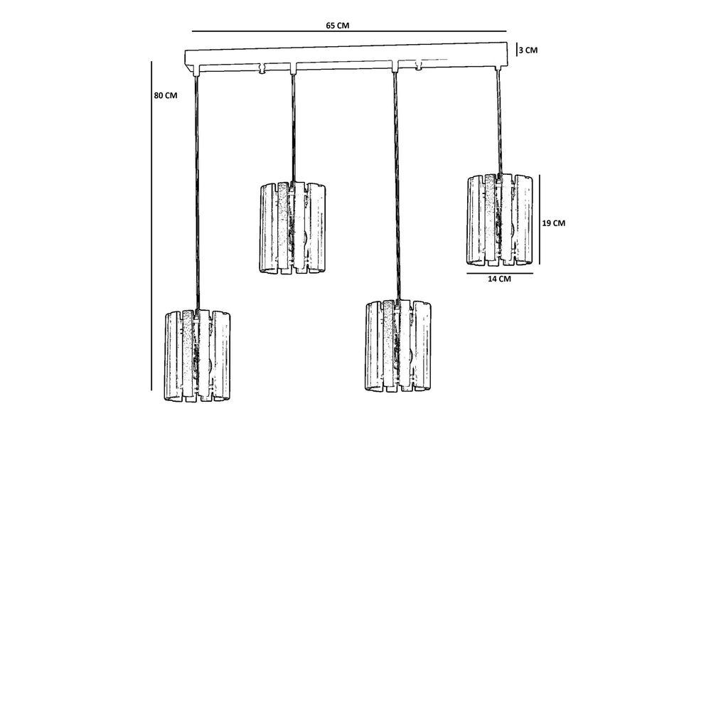 Opviq Luster 120, Hrast, Crna slika 4