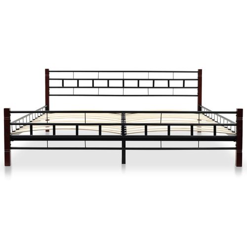 275641 Bed with Mattress Black Metal 180x200 cm(246737+241405) slika 32