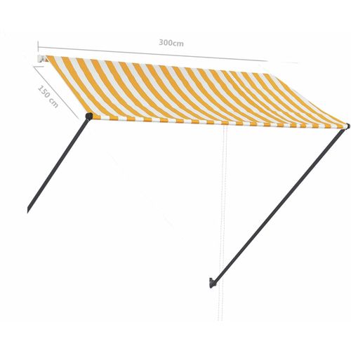 Tenda na uvlačenje s LED svjetlima 300 x 150 cm žuto-bijela slika 31