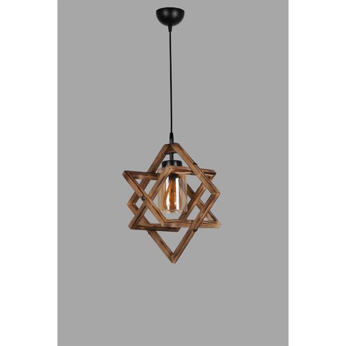 Berlin Ahşap Tekli Sarkıt Yanık Brown Chandelier slika 3