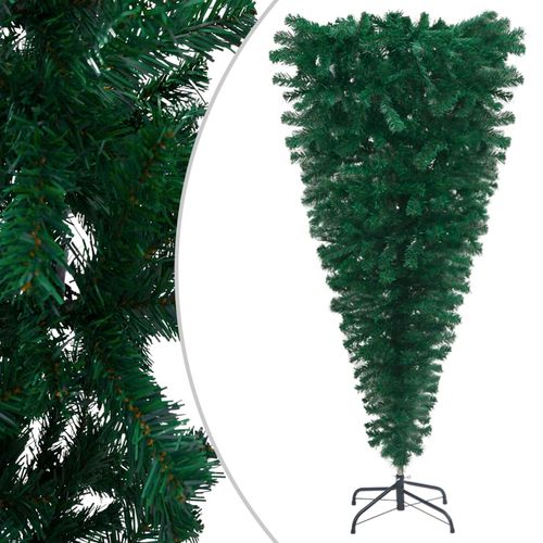 Naopako umjetno božićno drvce s LED svjetlima i kuglicama 120cm slika 2