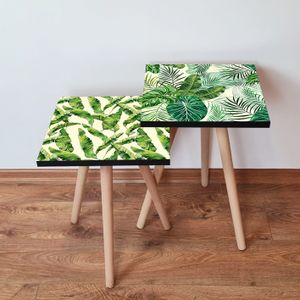 Nesting stolovi 2Shp498 - (2 komada) - boje: zelena, bijela