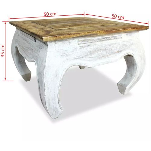 Bočni stolić od masivnog obnovljenog drva 50 x 50 x 35 cm slika 7