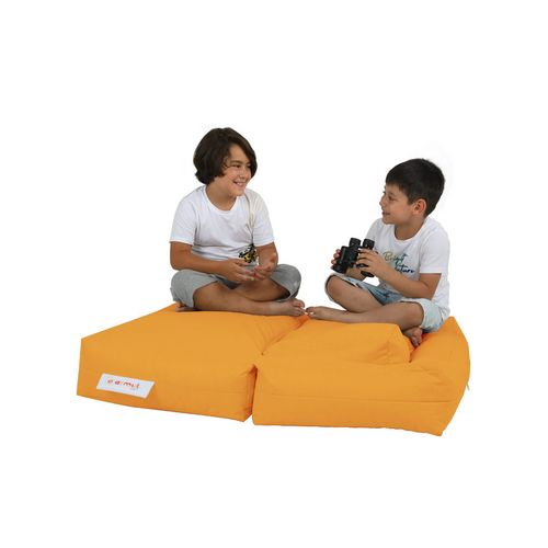 Atelier Del Sofa Vreća za sjedenje, Kids Double Seat Pouf - Orange slika 5