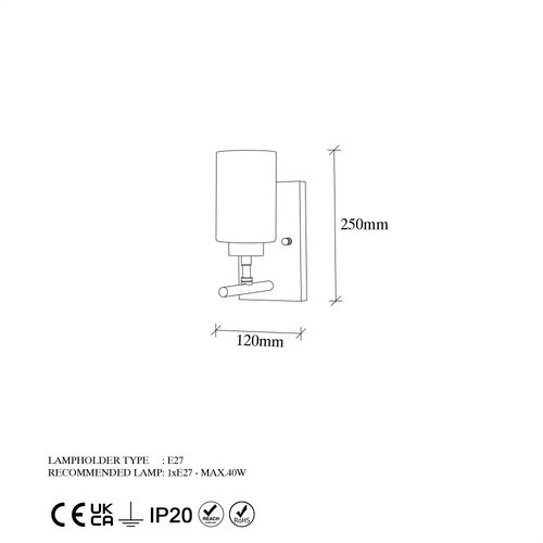 Opviq Zidna lampa, 942FLG2208 slika 7