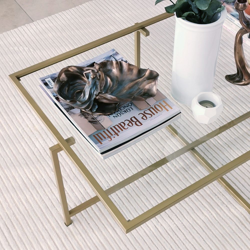 Stakleni Stolić za Kafu Sun S410 Gold slika 9