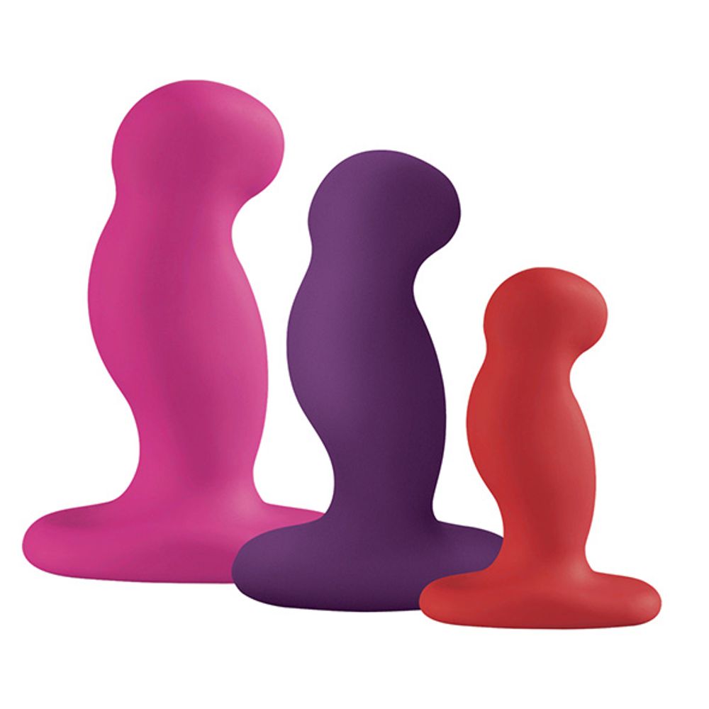 Trodijelni komplet vibracijskih analnih čepova u boji Nexus - G-Play Trio Plus slika 3
