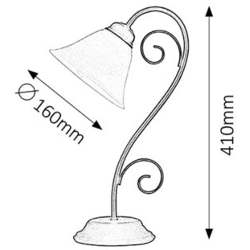 Rabalux Athen stona lampa E14 40W, mat crna Klasična rasveta slika 2
