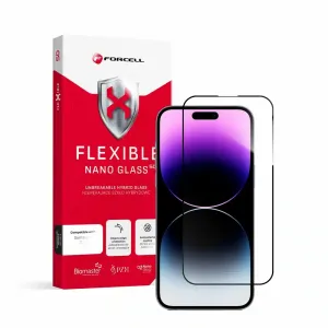 Forcell Flexible 5D - hibridno staklo za iPhone 14 Pro Max crno