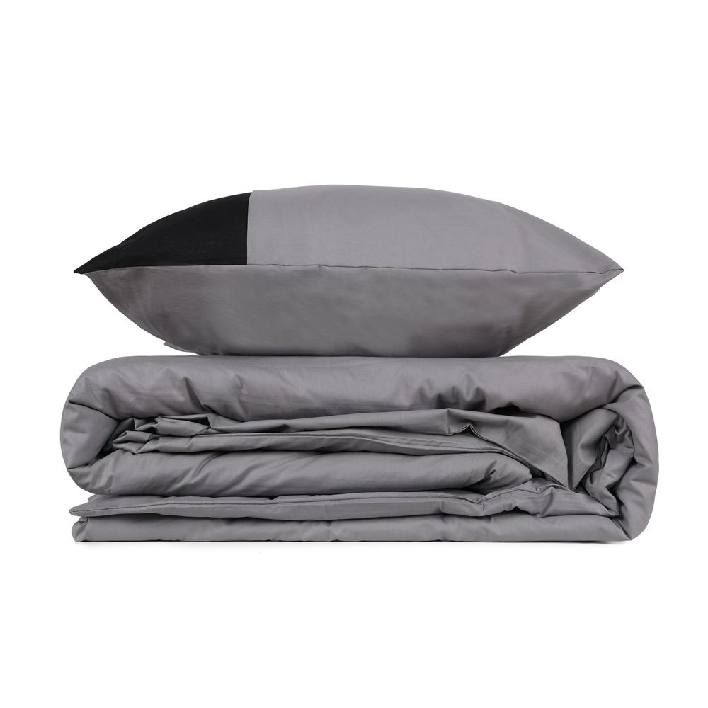 Plain - Grey, Black Grey
Black Ranforce King Quilt Cover Set (FR) slika 3