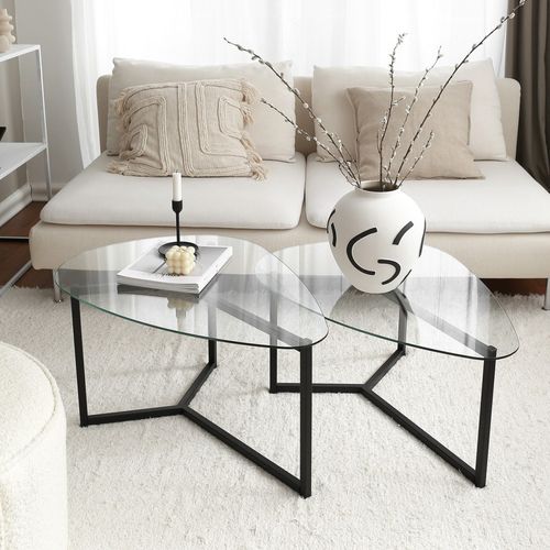 Hanah Home Bellisimo - Black Matte Black Coffee Table Set slika 4