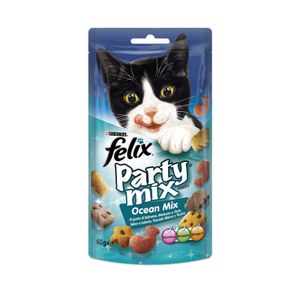 Felix Party Mix Ocean, poslastica s okusom lososa i pastrve, 60 g