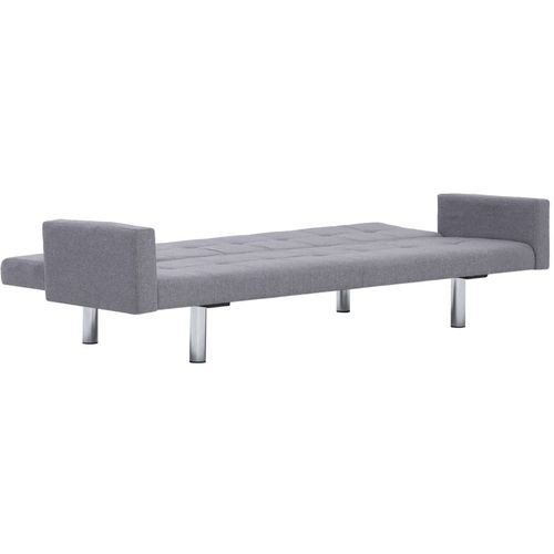 282217 Sofa Bed with Armrest Light Grey Polyester slika 21