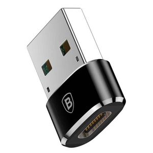 Baseus - OTG adapter (CAAOTG-A01) - Type-C ženski na USB muški - Plug &amp; Play - 3A - crni