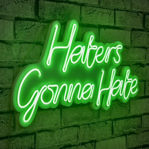 Wallity Ukrasna plastična LED rasvjeta, Haters Gonna Hate - Green slika 10
