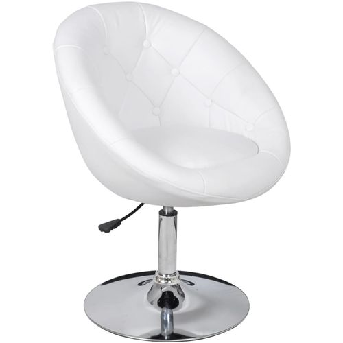 Barski stolac od umjetne kože bijeli slika 35