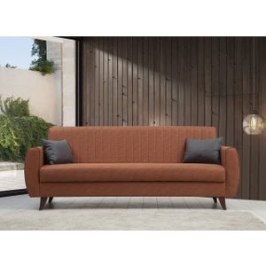 Alkon - Sofa na Razvlačenje u Crvenoj Boji sa 3 Mjesta