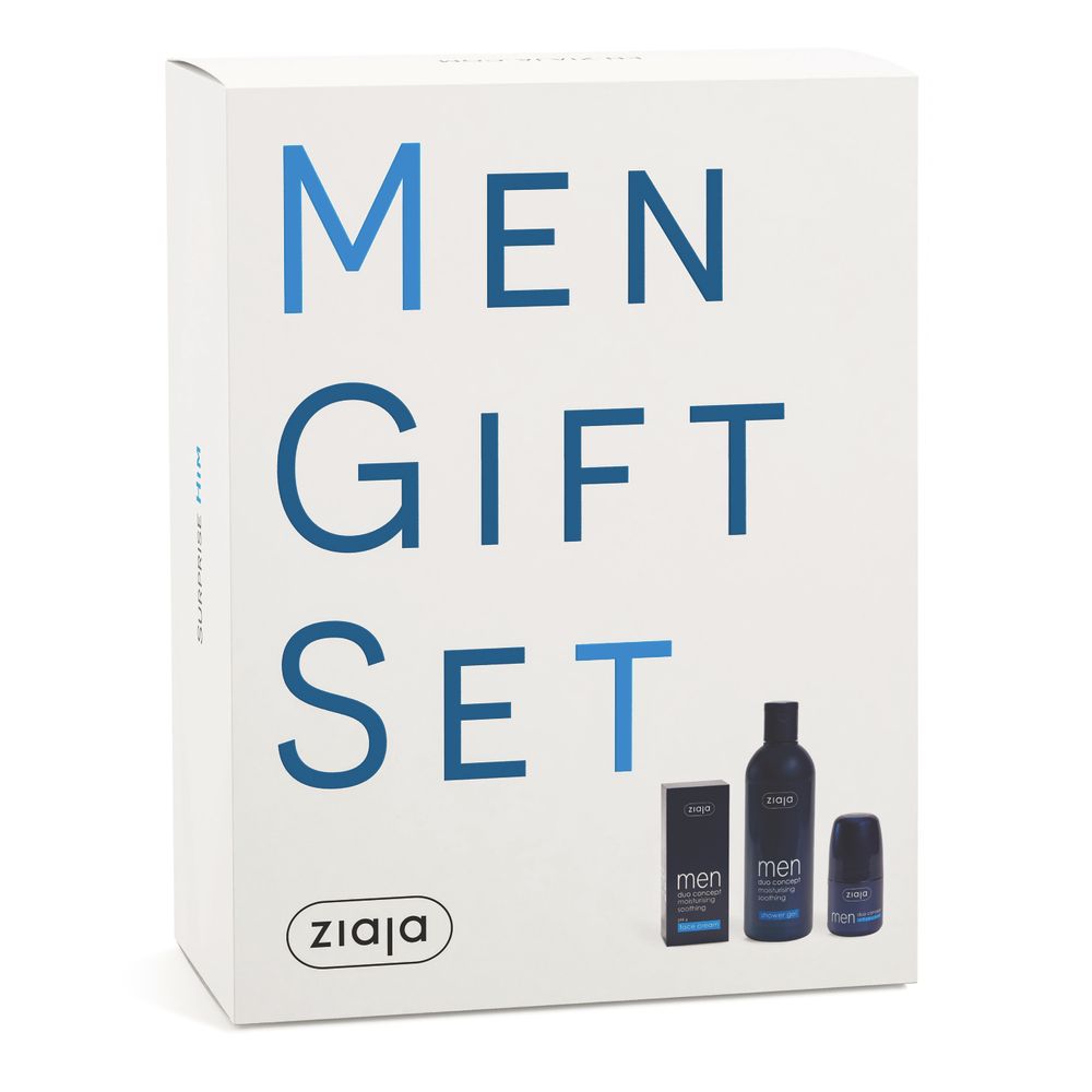 Ziaja Men set (gel za tuširanje 300ml, krema za lice 50ml, atiperspirant 60ml) slika 1