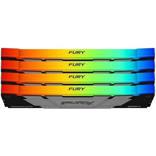 Kingston KF436C18RB2AK4/128 DDR4 128GB (4x32GB) 3600MHz [FURY RENEGADE RGB], Non-ECC UDIMM, CL18 1.35V, 288-Pin 2Rx8, Memory Kit, w/RGB Heatsink, XMP slika 2